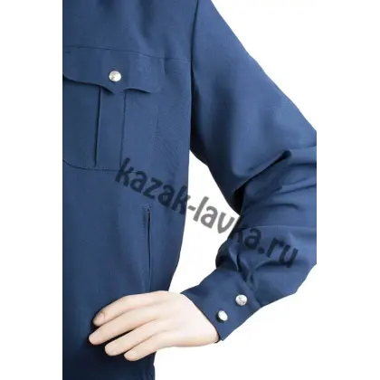 Куртка форменная на молнии, синяя, габардин_3