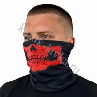 Бафф маска тактический "красный череп"