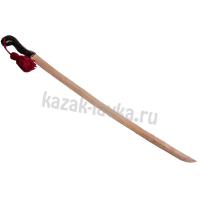 Шашка деревянная бук с объемной рукоятью + темляк