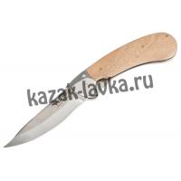 Нож Щучий складной (сталь 65х13, орех)