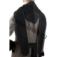 Башлык суконный черный, сукно шинельное