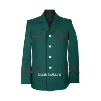 Китель реестровый Сибирского казачьего войска, темно-зеленый, габардин