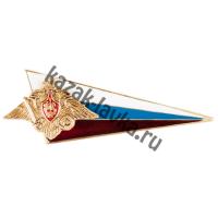 Угол на берет неуставной РА малый (флаг РФ с орлом МВД)