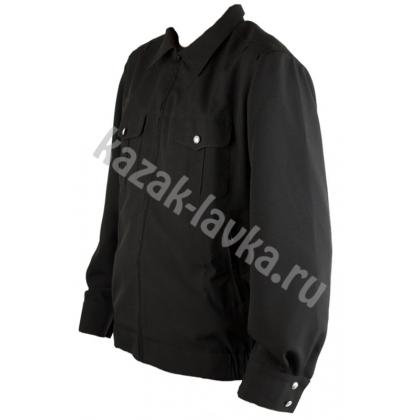 Куртка форменная на молнии черная габардин1