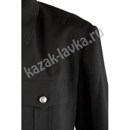 Куртка форменная на молнии черная габардин3