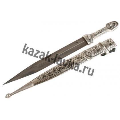 Кинжал кавказский ист копия КСК 03 посереб кованый клинок