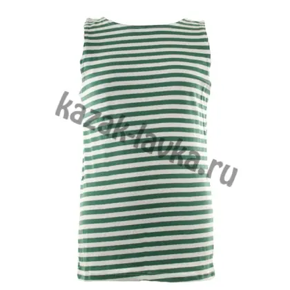 Майка тельняшка хб с зел полосой