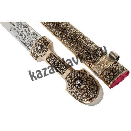 Кинжал кавказский металл ножны лакированный2