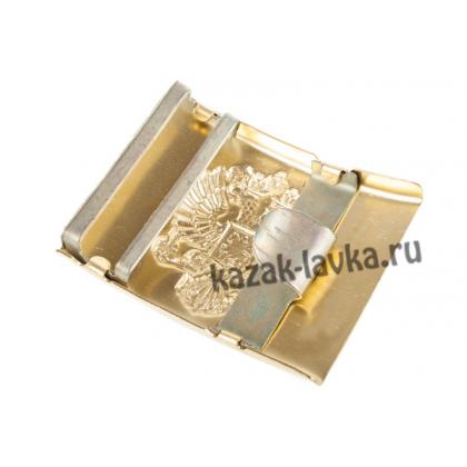 Бляха орел РФ тонкая латунь_1
