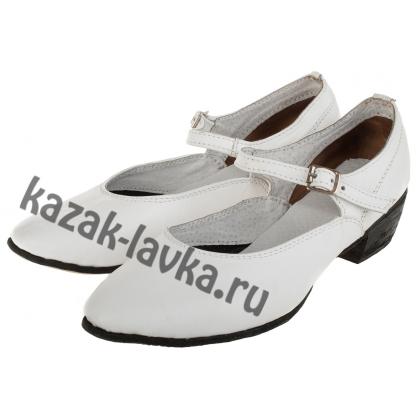 Туфли танцевальные белые, прошивные_2