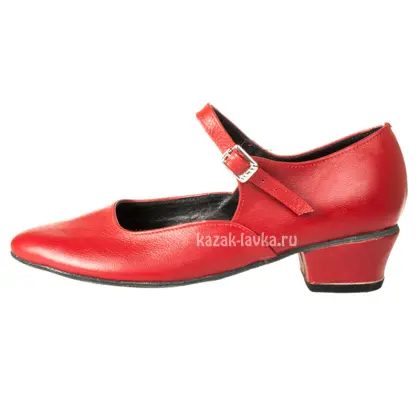 Туфли танцевальные красные, прошивные_1