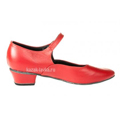 Туфли танцевальные красные, прошивные_3