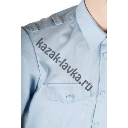 Рубашка форменная, голубая с коротким рукавом_2