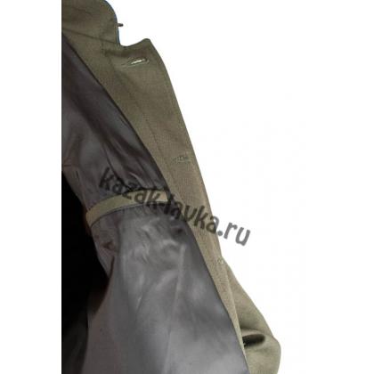 Китель казачий оливковый пш, воротник стойка, синяя выпушка_6
